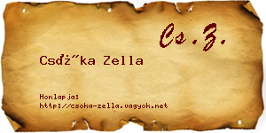 Csóka Zella névjegykártya